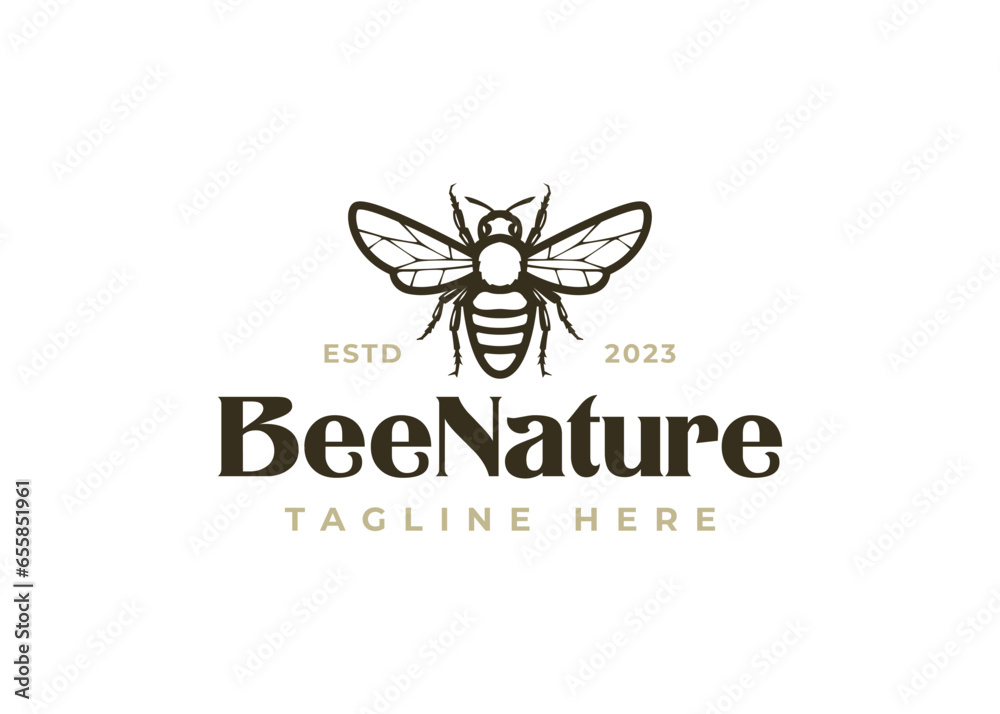 honey bee logo vector icon illustration honey bee logo vector icon illustration