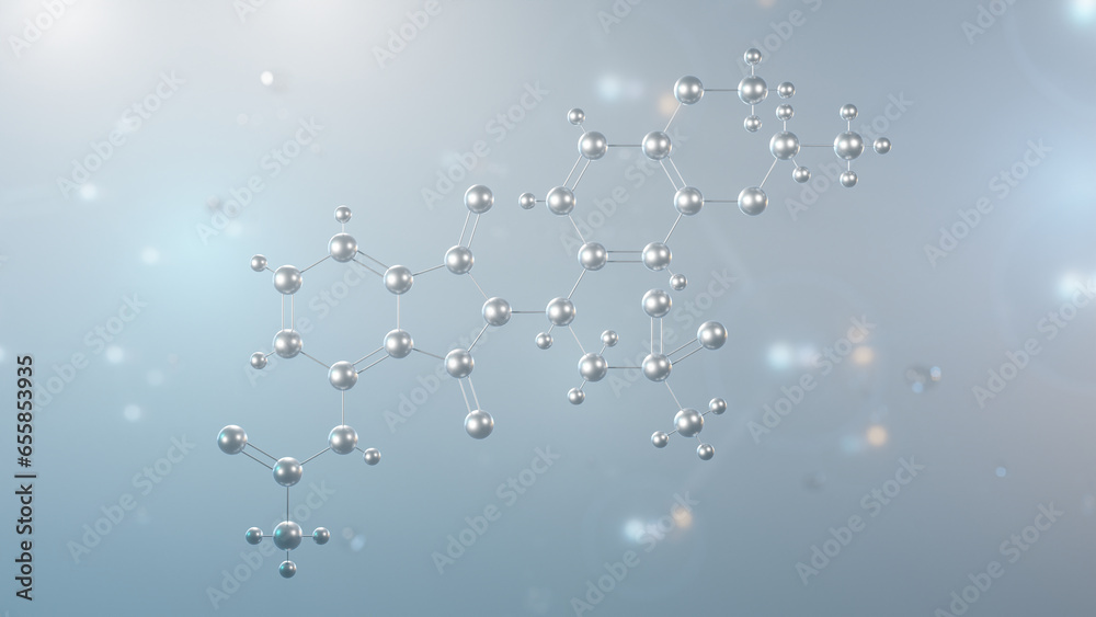 apremilast molecular structure, 3d model molecule, disease-modifying ...