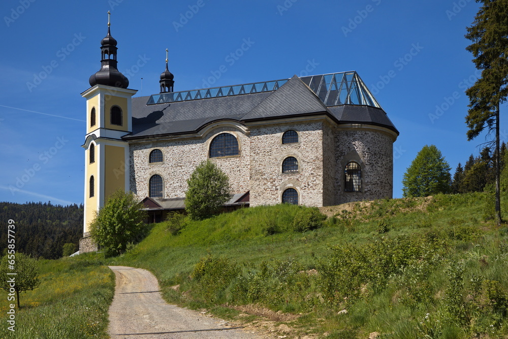 Church of the Assumption of the Virgin Mary in Neratov,Hradec Kralove Region,Czech Republic,Europe
