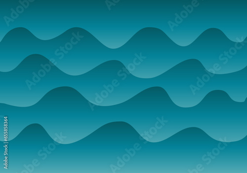 Fondo de ondas en degradado azul turquesa