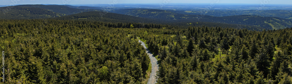 View from the observation tower Velka Destna in Hradec Kralove Region,Czech Republic,Europe
