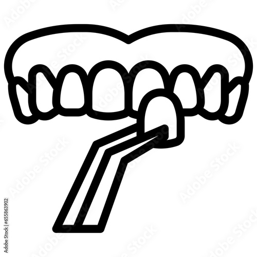 dental veneers filled outline icon,linear,outline,graphic,illustration