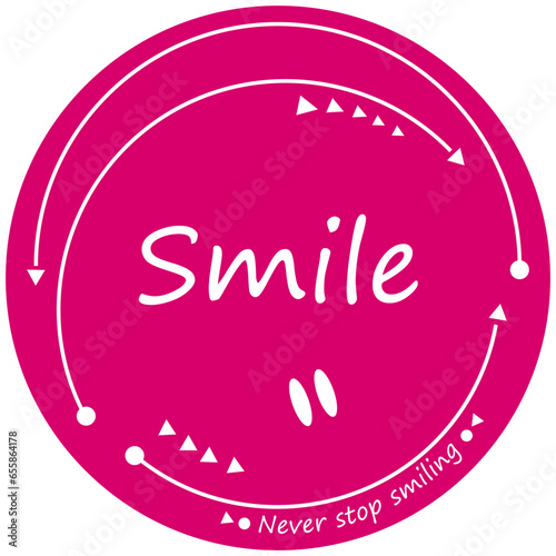 Vector Smile. Diseño vectorial smile. Icono sticker Smile