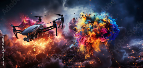 Sky Eruption: A Drone's Explosive Demise © juanjo