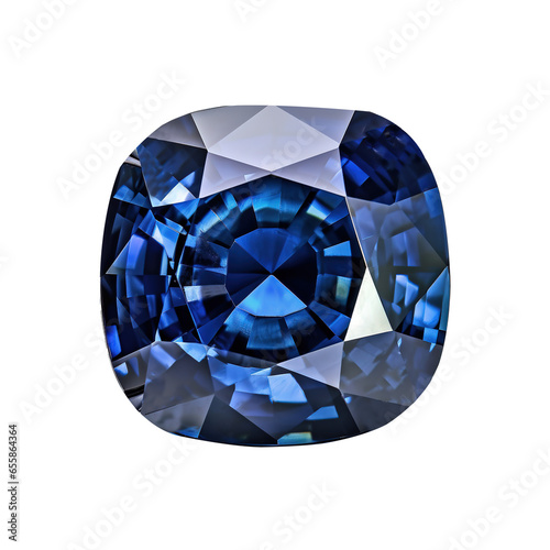 Blue cushion sapphire
