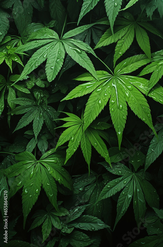 green leaves background