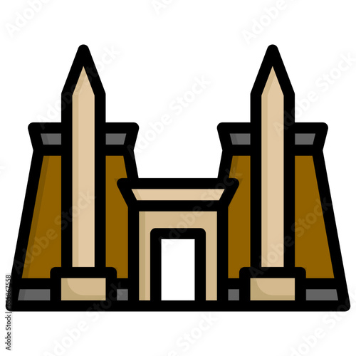 KARNAK filled outline icon,linear,outline,graphic,illustration