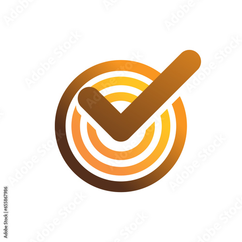checklist bulls eye target log logo icon