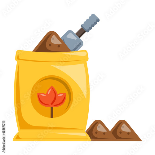 Organic Manure concept, Soil Booster Vermicompost vector color icon design, Lawn and Gardening symbol, Farm and Plant sign, agriculture and horticulture equipment stock illustration