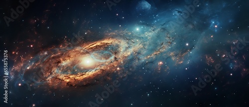 Andromeda galaxy: a spiral of stars and dust in the milky way