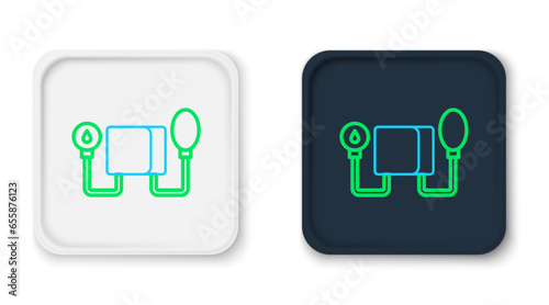 Line Blood pressure icon isolated on white background. Colorful outline concept. Vector