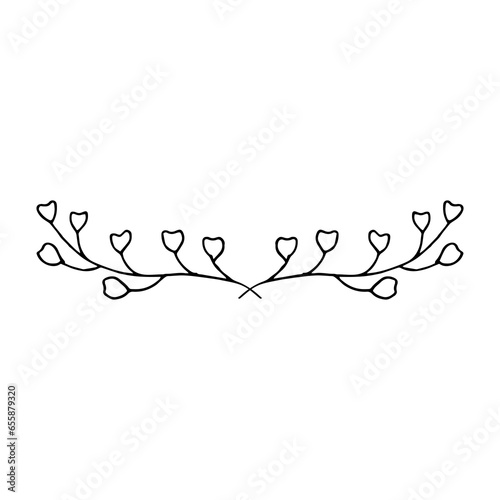 laurel flower hand drawn