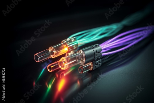 Optical fiber connection. Generative AI