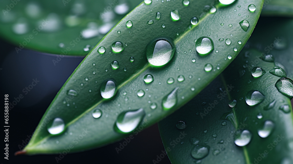 water drops on a leaf water drops on a leaf