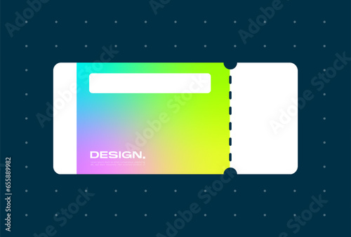 Voucher claim pop up in gradient color style. Coupon template vector illustration.