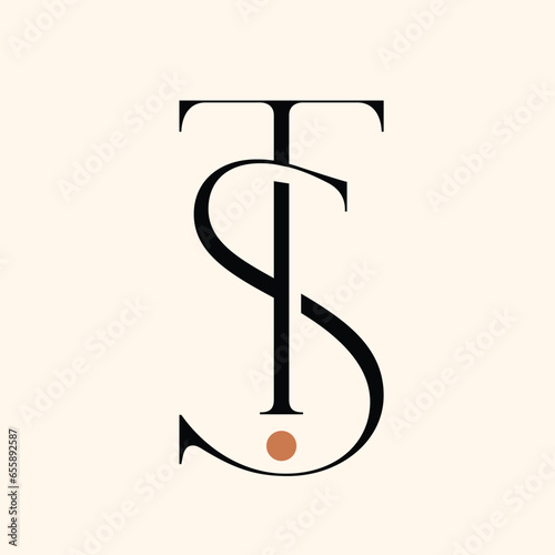  letter logo design on luxury background photo