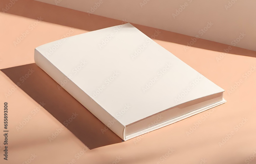 Blank book cover mockup layout design with shadows for branding. Vector illustration gnerative AI. Blank book cover mockup layout design with shadows for branding. Vector illustration gnerative AI.