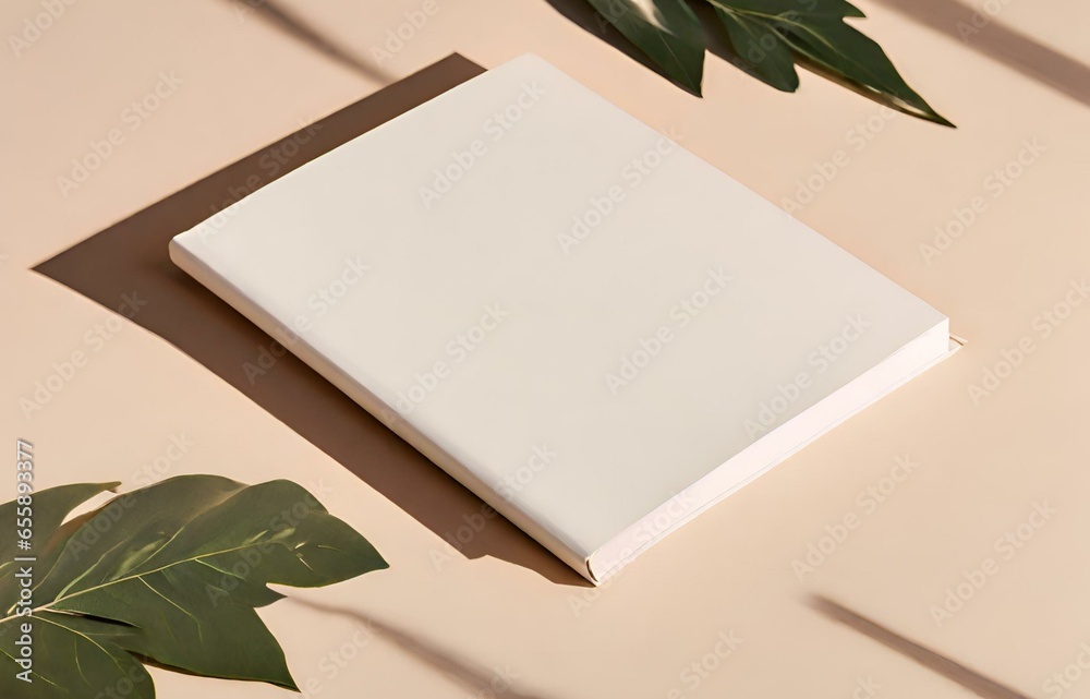 Blank book cover mockup layout design with shadows for branding. Vector illustration gnerative AI. Blank book cover mockup layout design with shadows for branding. Vector illustration gnerative AI.
