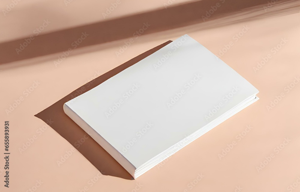 Blank book cover mockup layout design with shadows for branding. Vector illustration gnerative AI. Blank book cover mockup layout design with shadows for branding. Vector illustration gnerative AI.