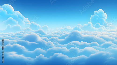 Blue sky wallpaper with lots of clouds - Blue sky clouds wallpaper