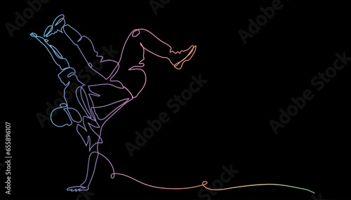 Принти на полотні Breakdance, street dance vector illustration