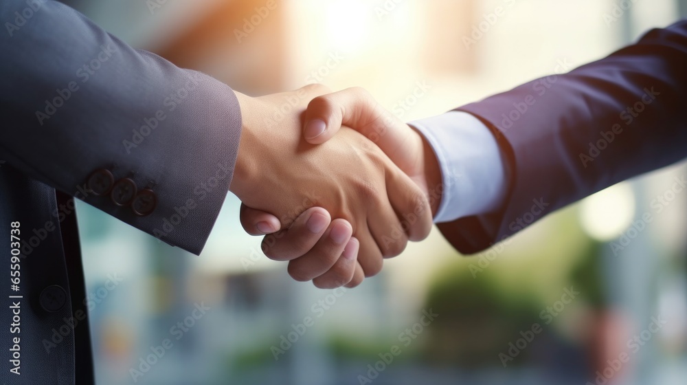 business people shaking hands with business agreements, confidence, building media background