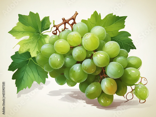 Isolated grape clipart vector illustration