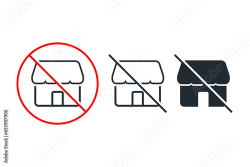 No store icon. Illustration vector