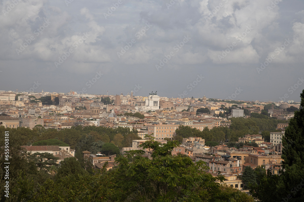 View of the city of Rome, Italy
