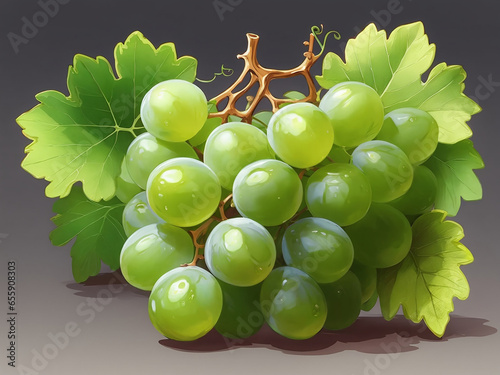 Isolated grape clipart vector illustration