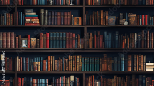 shelves with books