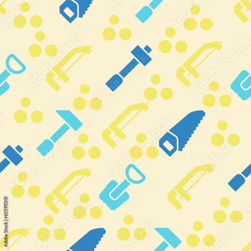 Vector pattern background motif icon tools flat color.seamless wallpaper