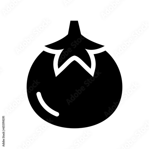 tomato glyph icon illustration vector graphic. Simple element illustration vector graphic, suitable for app, websites, and presentations isolated on white background