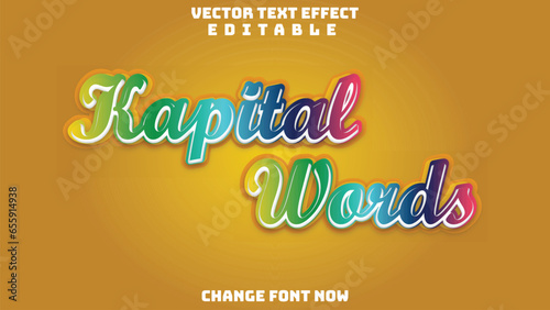 Vector Text Effect Editable