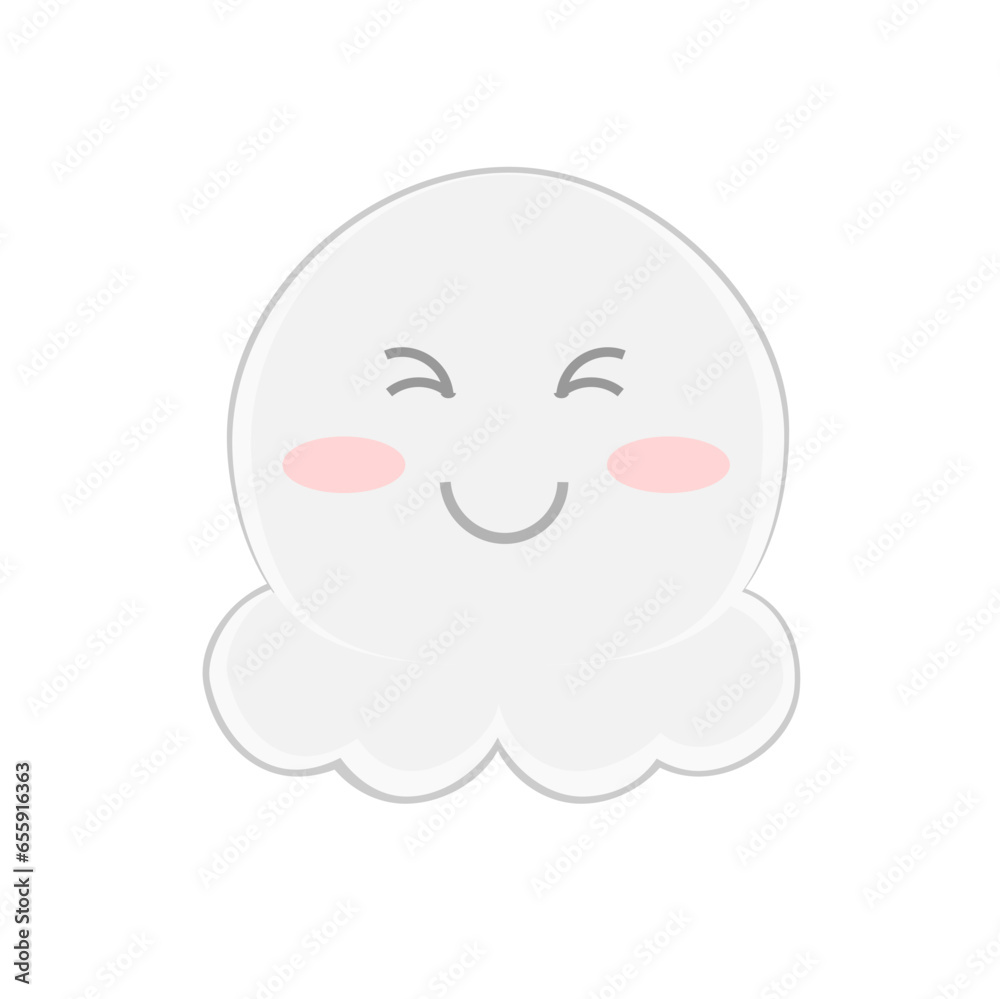Cute Jellyfish Vector Illustration on White background Cute Jellyfish Vector Illustration on White background