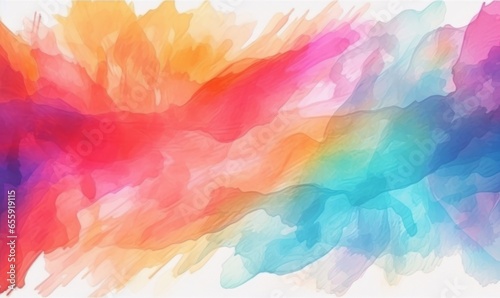 Stylish Design Texture Banner. Abstract Multicolored Painting. Generative AI