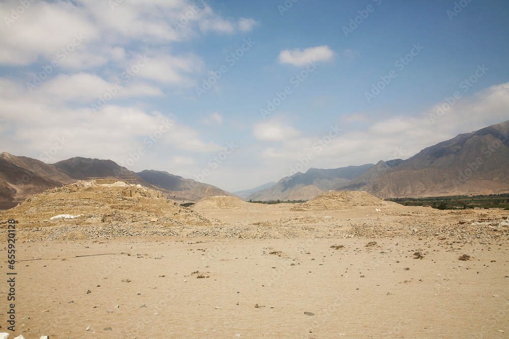 Reise durch Südamerika, Peru zur Ciudad Sagrada de Caral.