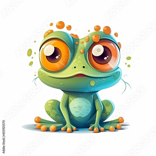 Lucky frog ideal for graphic resources
