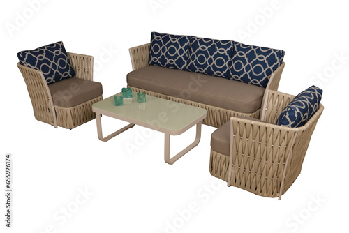 design and furniture of modern patio