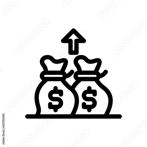 investment Icon design. Vector symbols in trendy and modern line style on white background suitable for the needs of websites, programmers, developers and designers
