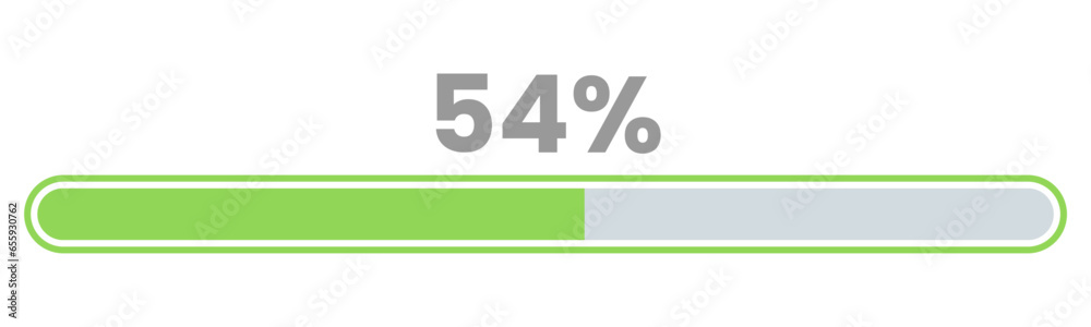 54% Loading. 54% progress bar Infographics vector, 54 Percentage ready to use for web design ux-ui 54% Loading. 54% progress bar Infographics vector, 54 Percentage ready to use for web design ux-ui
