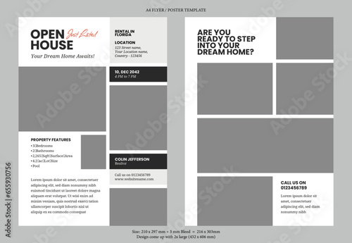 Real Estate Flyer Template, Open House Flyer Template, Real Estate Services