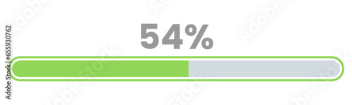 54% Loading. 54% progress bar Infographics vector, 54 Percentage ready to use for web design ux-ui