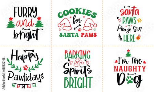 Christmas dog T-shirt design
