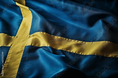 flag of sweden created with Generative AI technology