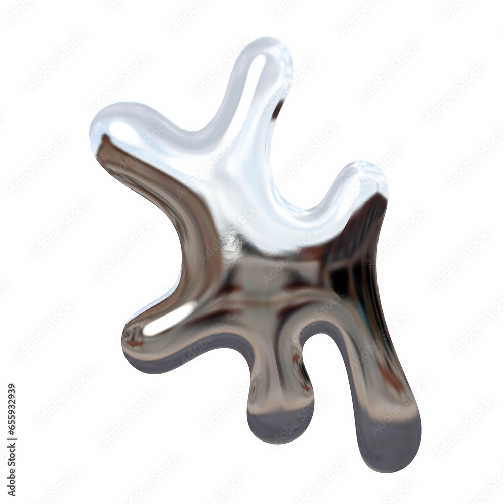3d liquid chrome bubble 3d liquid chrome bubble