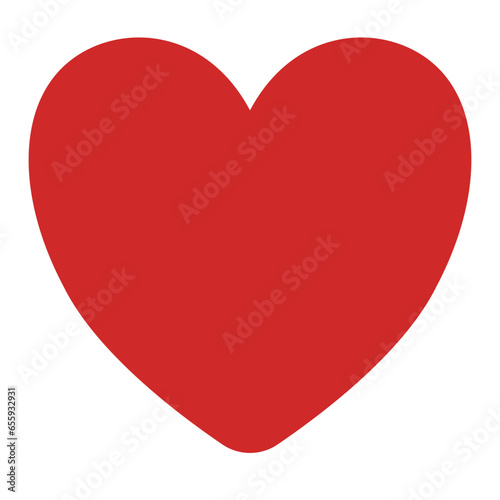 Rounded Red Heart Shape