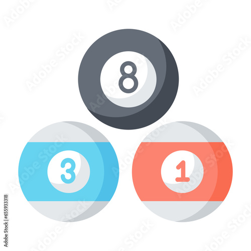 Snooker Balls Flat Icon