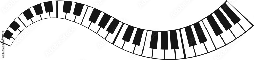 Onda com teclas de piano