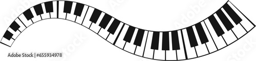 Onda com teclas de piano